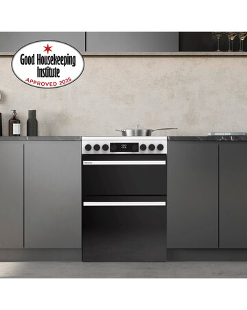 Hisense HDCEC6C20W 60cm Electric Double Cooker - Whte