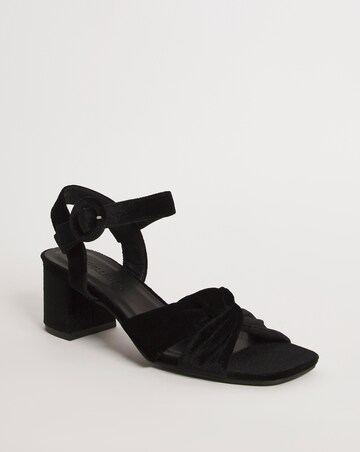 Velvet Crossover Vamp Sandals - Extra Wide Fit (EEE)