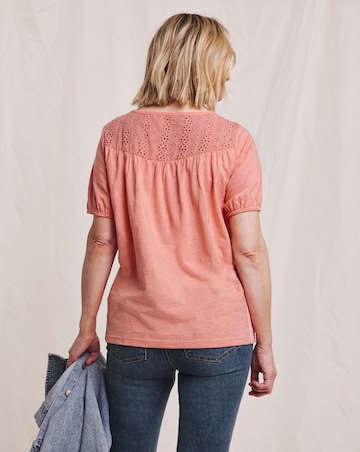 Julipa Broderie Detail Jersey Top