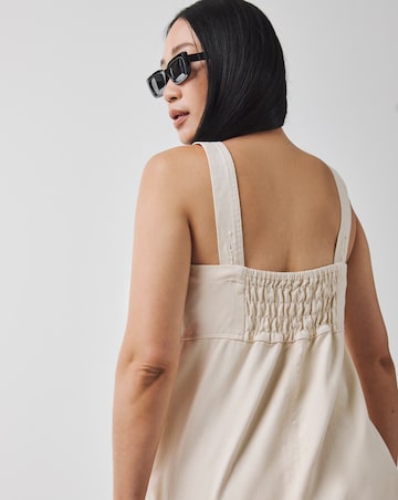Ecru Apron Midi Dress