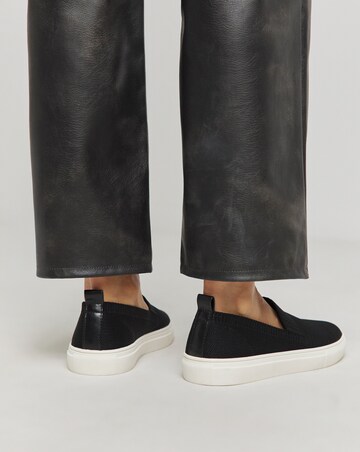Felicity Stretch Textile Slip On Trainers - Wide Fit (E)