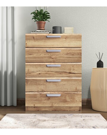 Lugo Assembled 4 Piece Bedroom Package (2xBedside, Wide Chest, 3 Door Wardrobe)