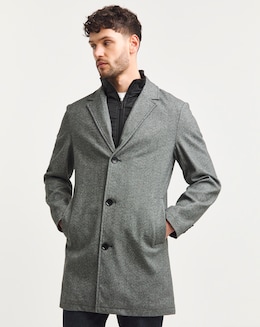 Overcoat With Stitched Internal Gilet