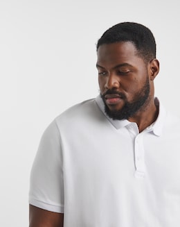 Pure Cotton Pique Polo-White