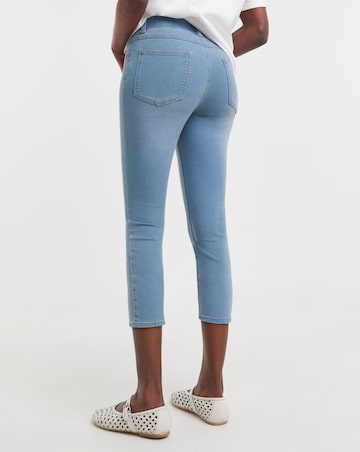 Light Blue Stretch Crop Jeggings