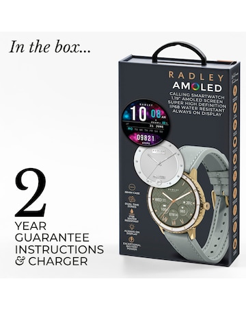 Radley Series 57 AMOLED Leather Silicone Strap Smart Watch - Eucalyptus