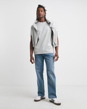 Premium Mercerised Supima Cotton T-Shirt Long Length- Steel Grey