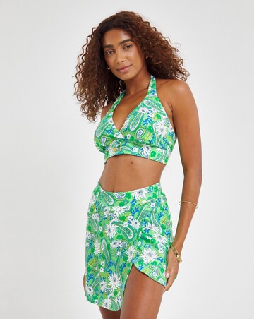 Joe Browns Paisley Print Swim Skirt Green Multi