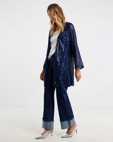 Sequin Longline Cardi