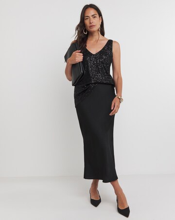 Black Sequin Vest