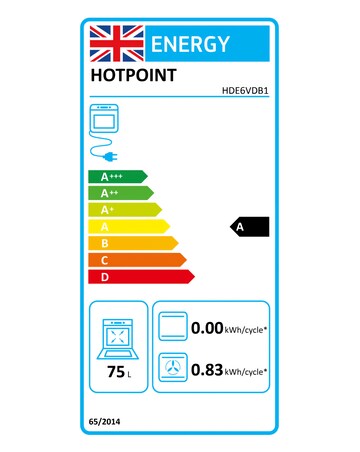 Hotpoint HDE6VDB1 60cm Electric Double Cooker with Multiflow - Black + Install