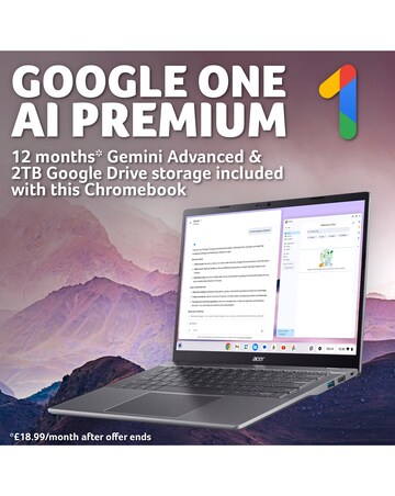 Acer Chromebook Plus 514 - 14in UHD Intel Core i3 8GB 256GB