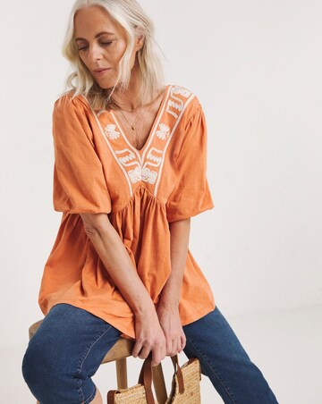 Julipa Pure Cotton Puff Sleeve Top
