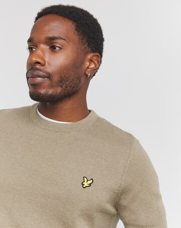 Lyle & Scott Green Classic Cotton Merino Jumper