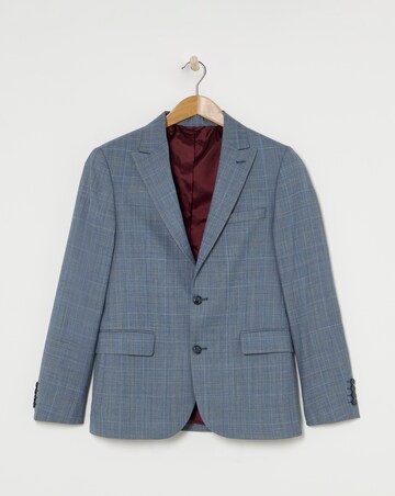 Blue Windowpane Check Reg Suit Jacket