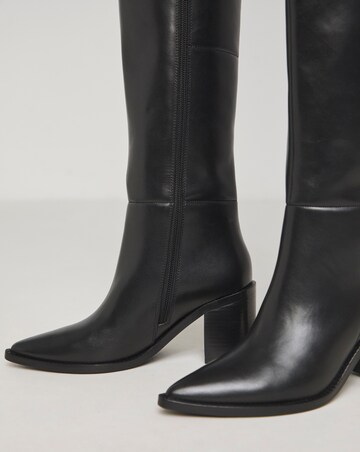 Anthology Yara High Leg Leather Western Boots - Standard Fit (D) & Standard Calf