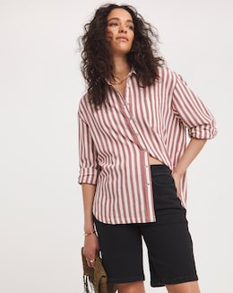 Washed Black Bermuda Denim Shorts