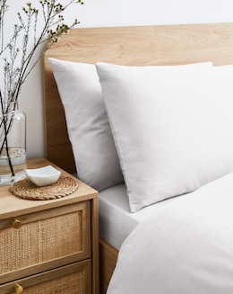Pure Cotton 200 Thread Count Pillow Case Pair