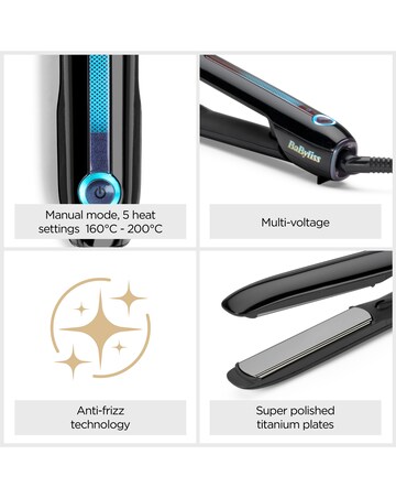 BaByliss Sensor Protect Styler Intelligent Hair Straightener for Ultra Care