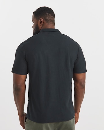 Jack & Jones Premium Leon Floral Printed Polo - Black