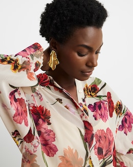 Joanna Hope Printed Crinkle Shirt
