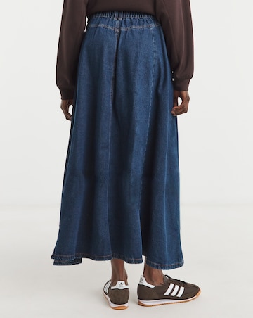 Mid Blue Denim Full Circle Skirt