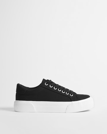 Sicilly Canvas Trainers Chunky Ribbed Sole - Extra Wide Fit (EEE)