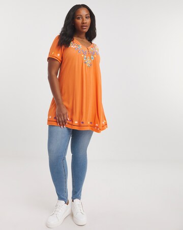 Joe Browns Exquistite Embroided Crinkle Tunic