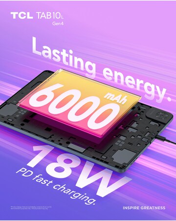 TCL 10L Gen 4 64GB Tablet with Case - Dark Grey