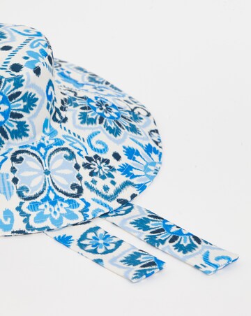 Printed Tie Detail Sun Hat