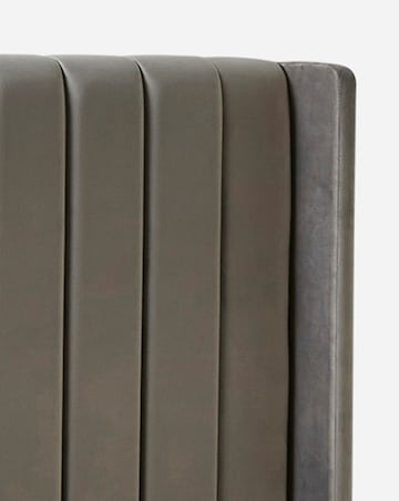 Eloise Winged Velvet Storage Bed with 3 Layer Memory Foam Hybrid Mattress