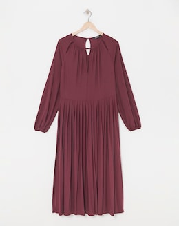 2 In 1 Pleated Keyhole Detail Dress