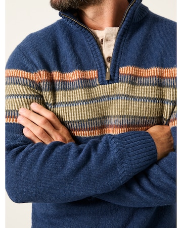 FatFace Runswick 1/2 Neck Jumper (Regular & Tall) - Navy