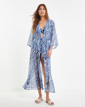 MAGISCULPT Tie Waist Open Beach Kaftan