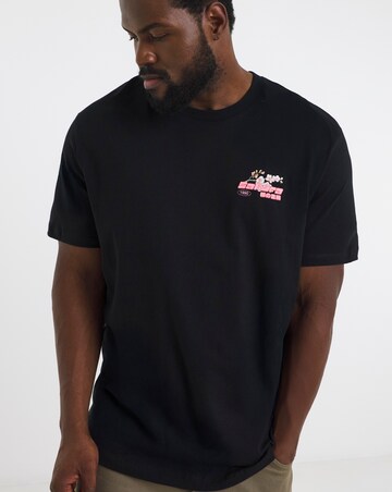 Jack & Jones Sakura Oriental Back Graphic T-Shirt - Black