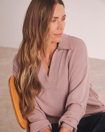 Anthology Rib High Collar Modal Sweat