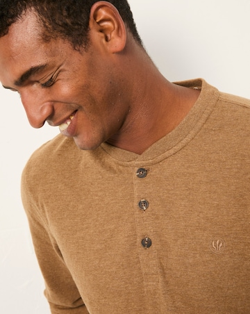 FatFace Woodside Long Sleeve Henley (Regular & Tall) - Tan