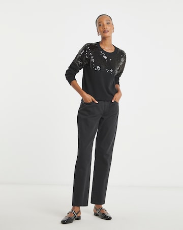 Black Sequin Jumper