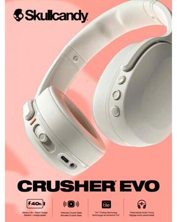Skullcandy Crusher Evo Over-Ear Wireless Headphones - Bone