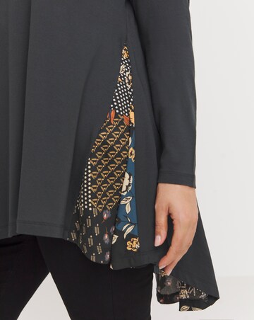 Joe Browns Black Patchwork Longline Waterfall Jersey Tunic