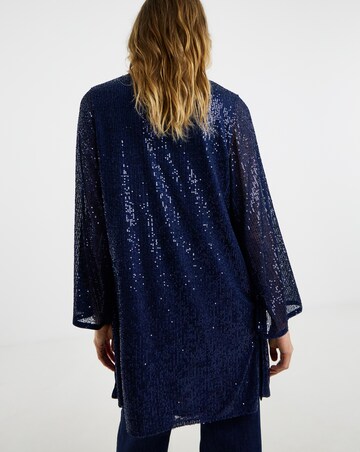 Sequin Longline Cardi