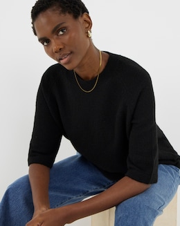 Black Short Sleeve Jumper