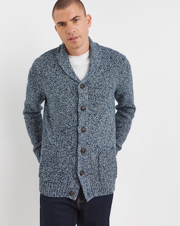 Blue Twist Wool Cardigan