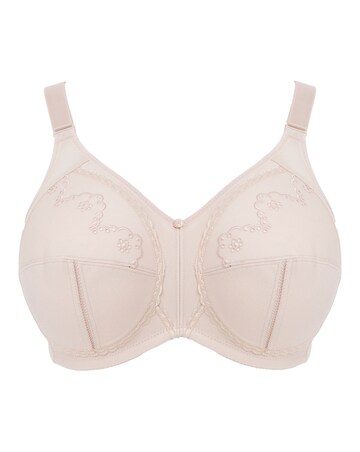 Pretty Secrets Dotty Natural Embroidered Non Wired Non Padded Bra C-H - Almond