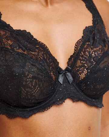 Pretty Secrets (2 Pack) Ella Lace Full Cup Wired Bras (B-J) Black Sparkle/Red