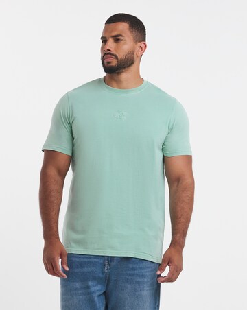 Garment Dyed Embroidered T-Shirt Long Length