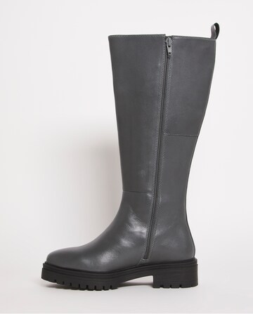 Leather High Leg Chunky Chelsea - Wide Fit (E) & Standard Calf