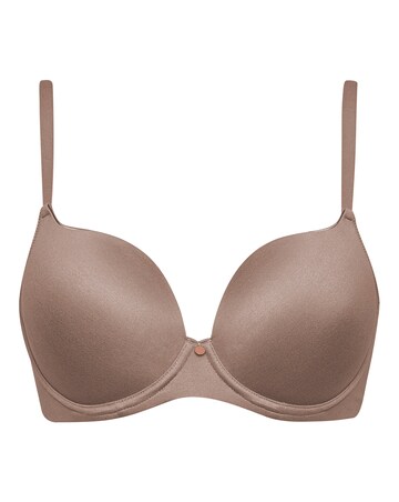 Figleaves Smoothing Sweetheart Full Cup Underwired T-Shirt Bra B-H - Mocha