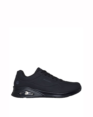 Skechers Lace-Up Athletic Trainers with Air-Cushion Sole - Black