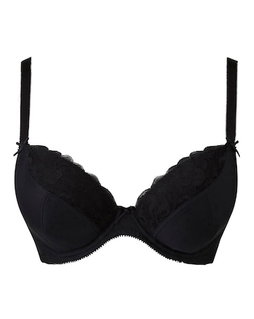 Pretty Secrets Ivy Lace Plunge Bra (B-F) Black